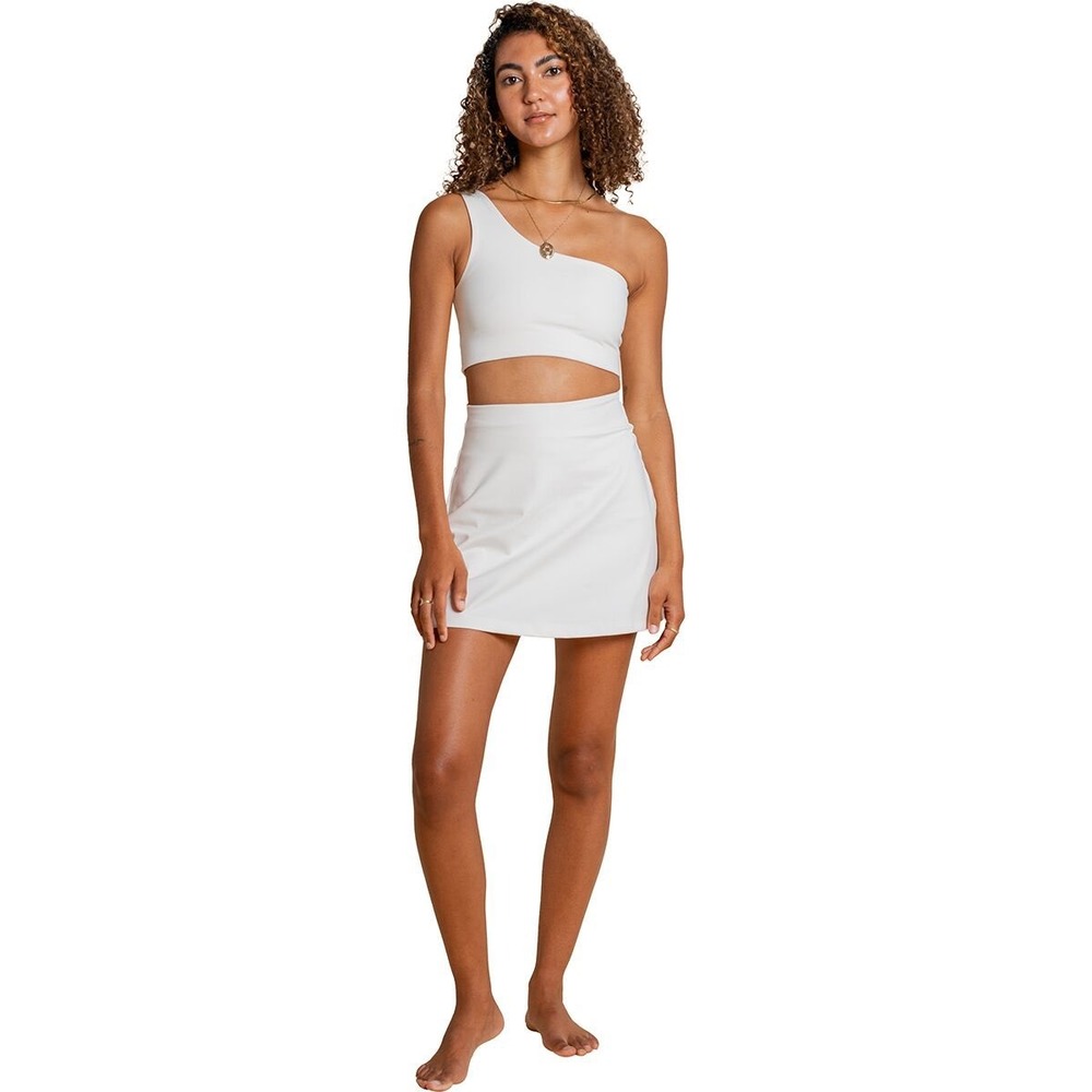Girlfriend Collective High Rise Sport Skort Small Athletic Skirt White